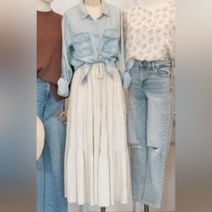 Neuflora Charleston skirt linen sz s nwt